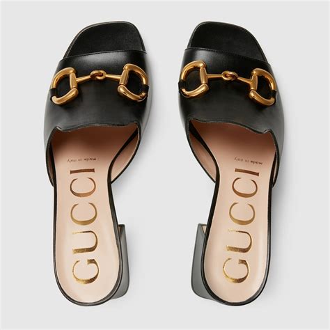 gucci slide sandal with horsebit.